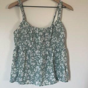 Dusty Mint Floral Tank